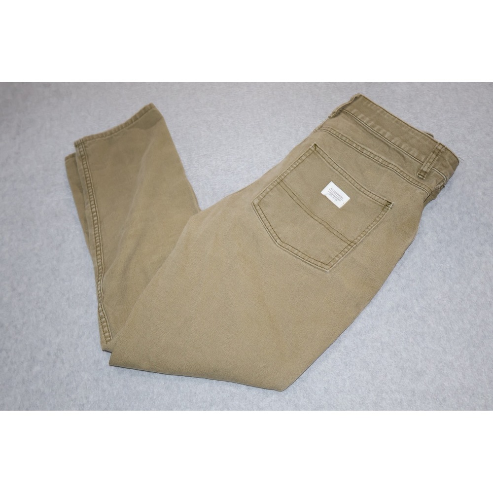 REI Co-op Jeans Womens 8 Green Canvas Workwear Utility Straight Leg **